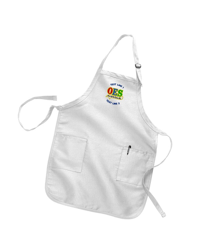 (image for) OES Eastern Star Full Length Apron w/ Pockets